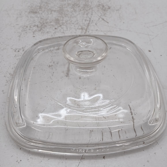 Vintage Pyrex Cover Glass Clear Square Lid A-7-C – Replacement Casserole A7C - Picture 1 of 6